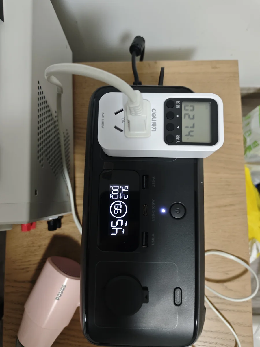 RIVER 3 on AC charging setup with the input cable connected to the AC input port